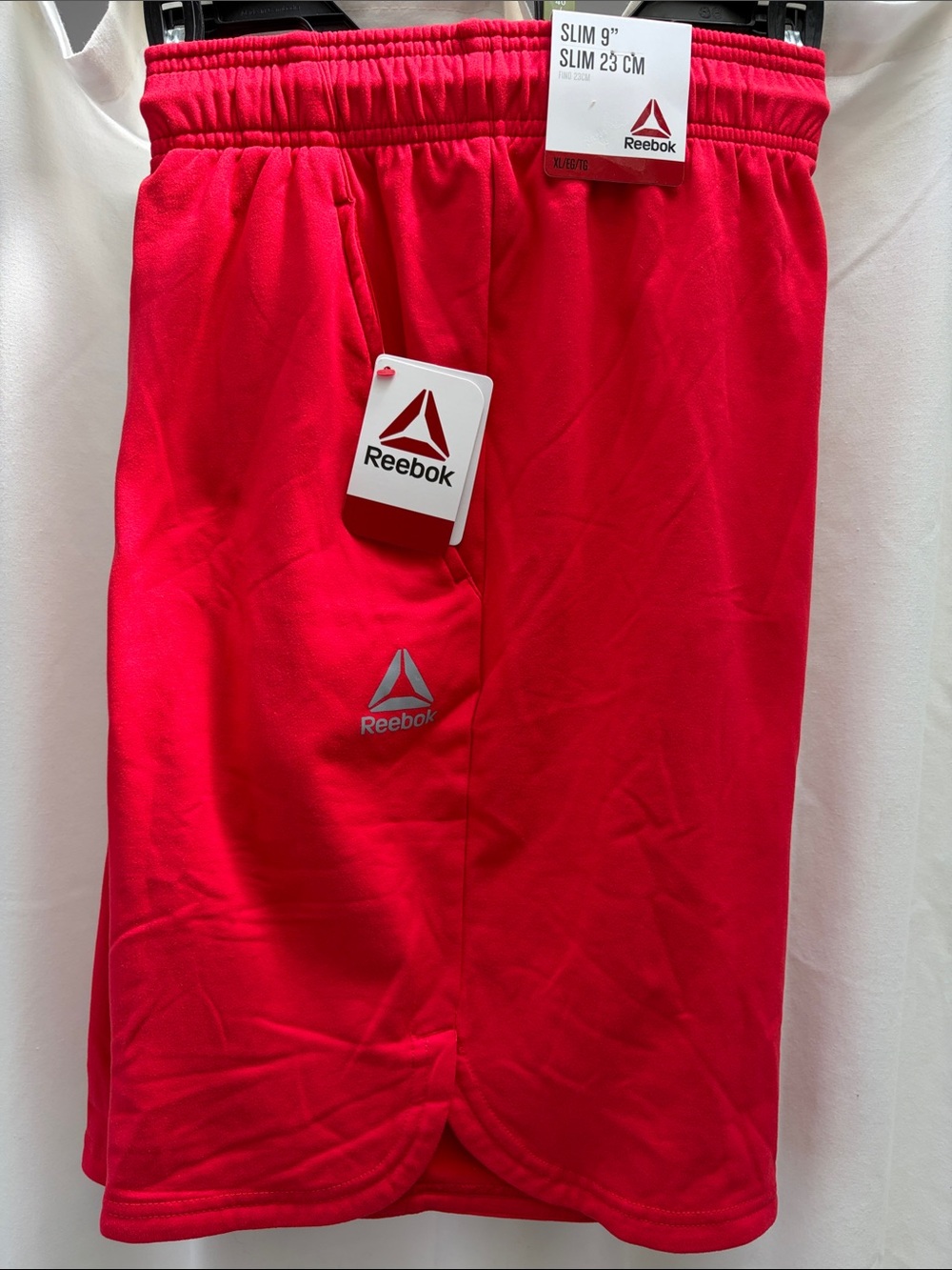 Reebok Men’s Slim Athletic Shorts in  Red XL